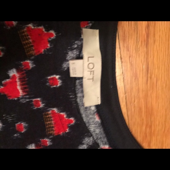 Loft Red and Blue Tshirt Dress - Picture 3 of 3